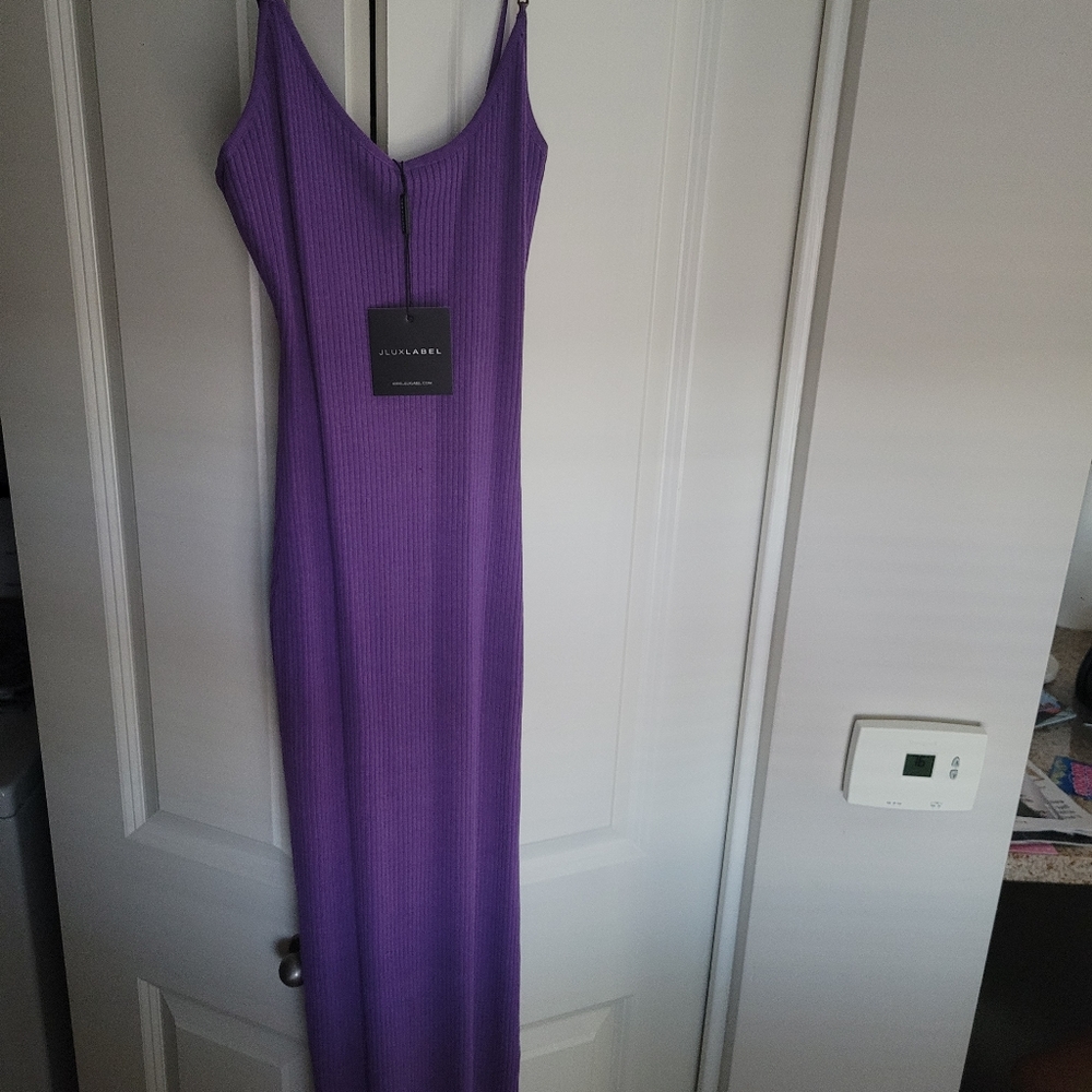 JLUXLABEL MIDI BODYCON GOLD STRAPS